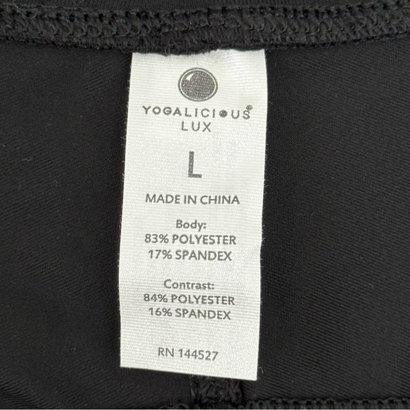 Yogalicious Lux Jacket Womens Large Black Full Zip Yoga Athletic Thumb Holes - Picture 12 of 16
